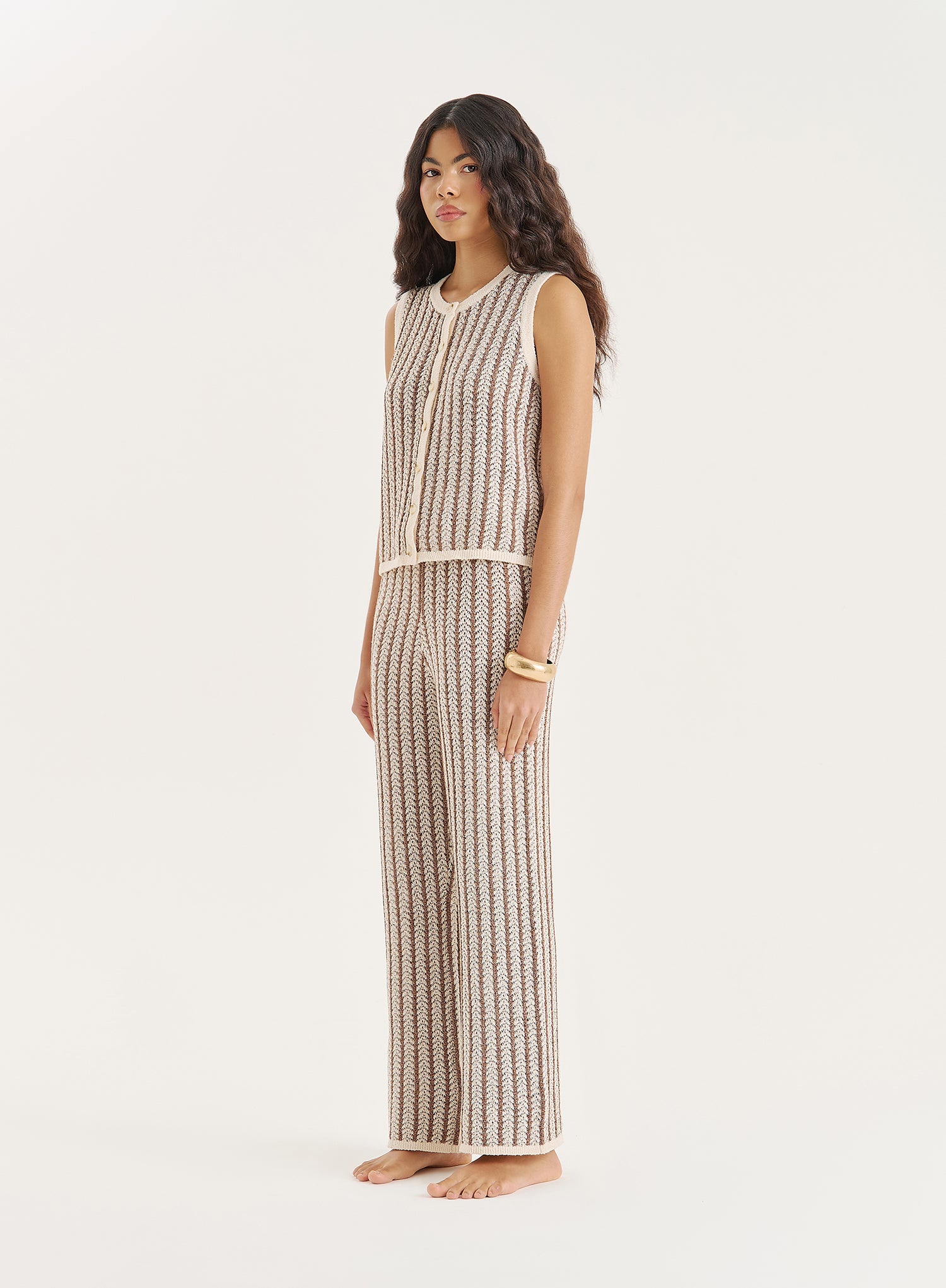 Stripe Knitted Trouser